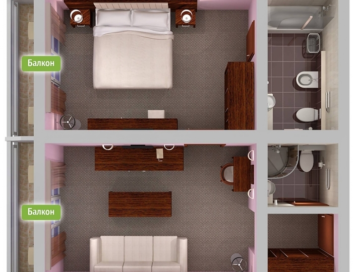 Люкс ПК (вид на Бештау) - Санаторий «Плаза» Железноводск